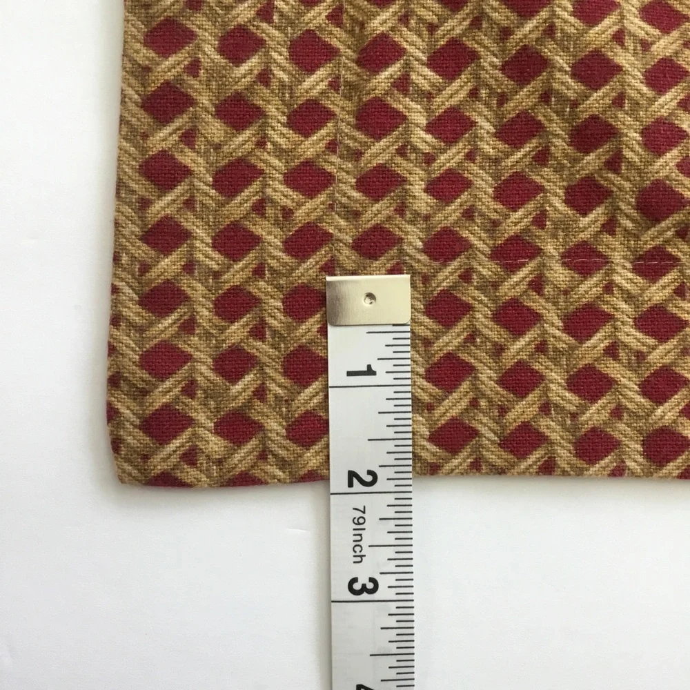 Euro Pillow Shams Geometric Red And Gold Unbranded.
